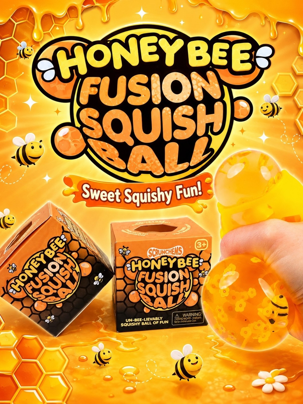 Scrunchems HoneyBee Fusion Squish Ball